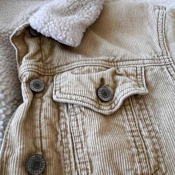 John Galt California - Tan Corduroy - Sherpa Lined - Jacket - Size Small - Picture 6 of 11